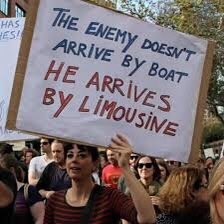 The enemy doesn't arrive by boat, he arrives by limousine