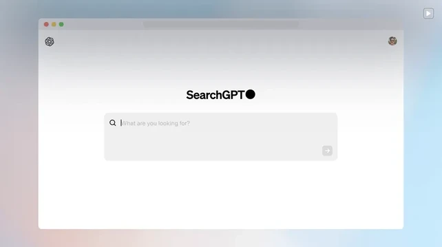 Eingabefeld der Suchmaschine SearchGPT
