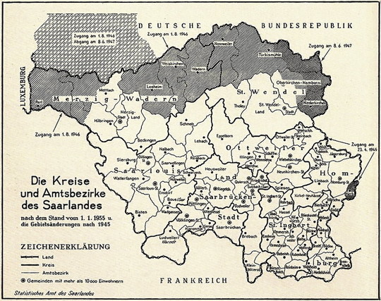 Eine Karte des Saarlandes mit den zu und Abgängen von Regionen. Zu komplex zu beschreiben (sorry), aber der Tröt erklärt das Wesentliche.