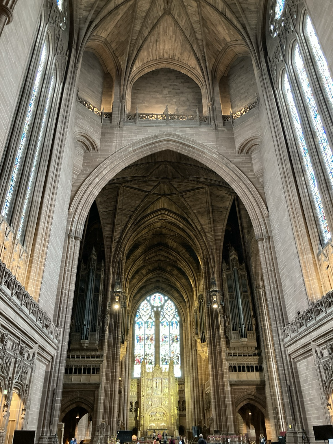 From floor to immensely high vaulted ceiling, the nave of the cathedral