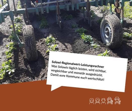 Solawi-Regionalwert-Leistungsrechner: 
Was Solawis täglich leisten, wird sichtbar, vergleichbar und monetär ausgedrückt.