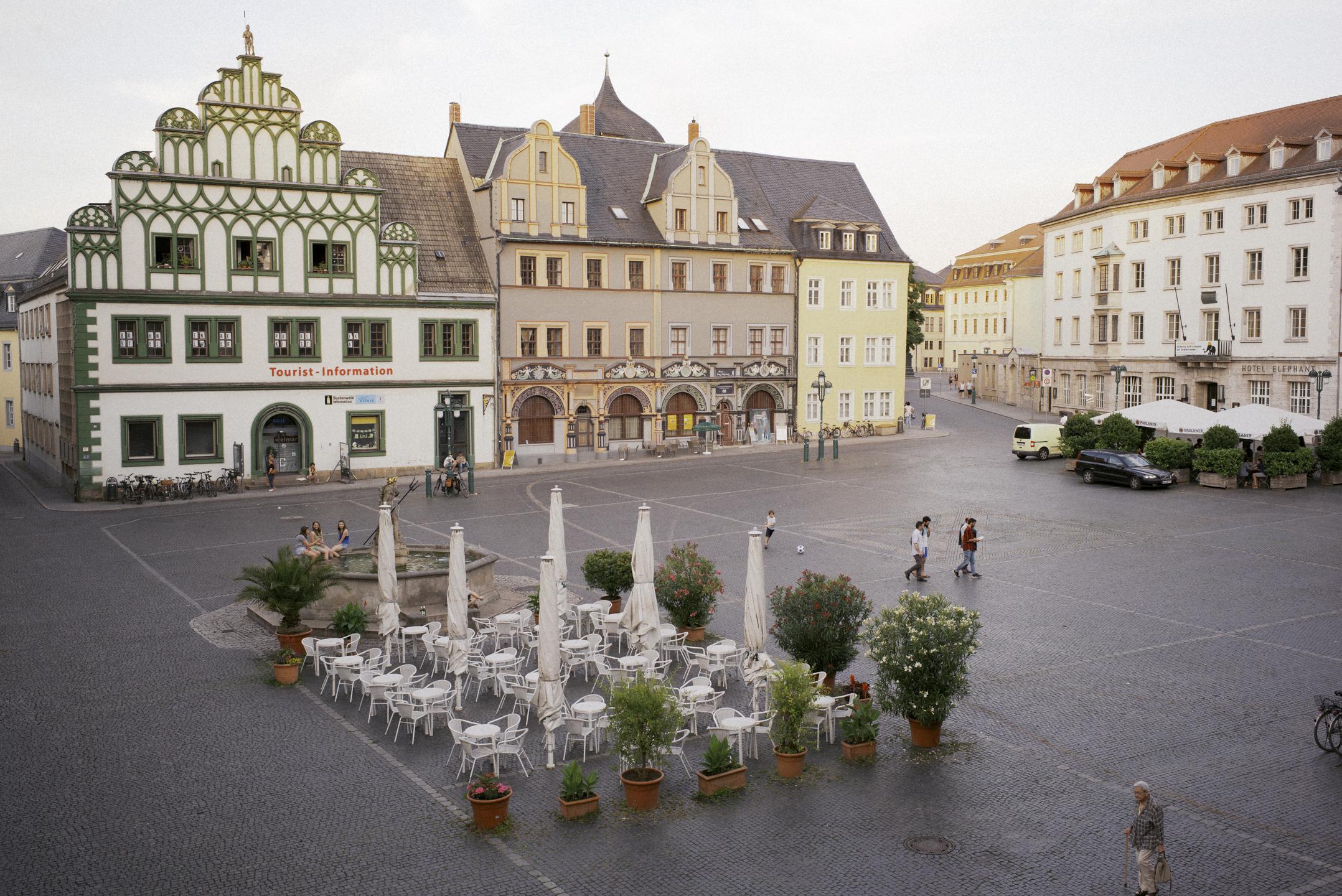 Ein Blick auf den leeren Marktplatz.
