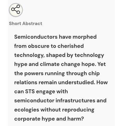 Snapshot from the Programme, which describes our panel. How to engage with the industry without reproducing hype and harm?